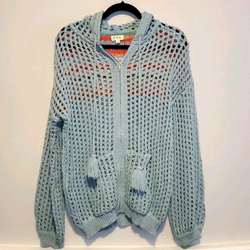 POL hooded jacket/cover-up